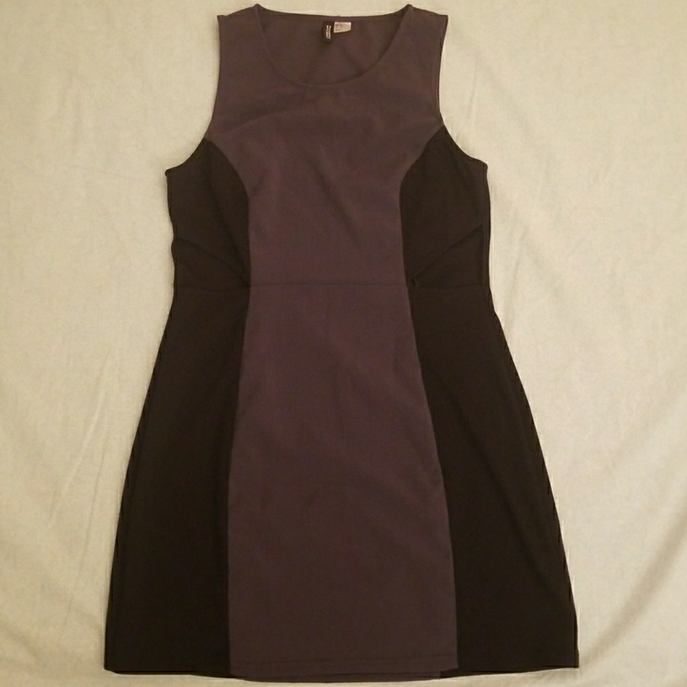 H&M black and grey cutout dress